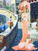 Дама в Венеции - Набор для вышивки лентами 